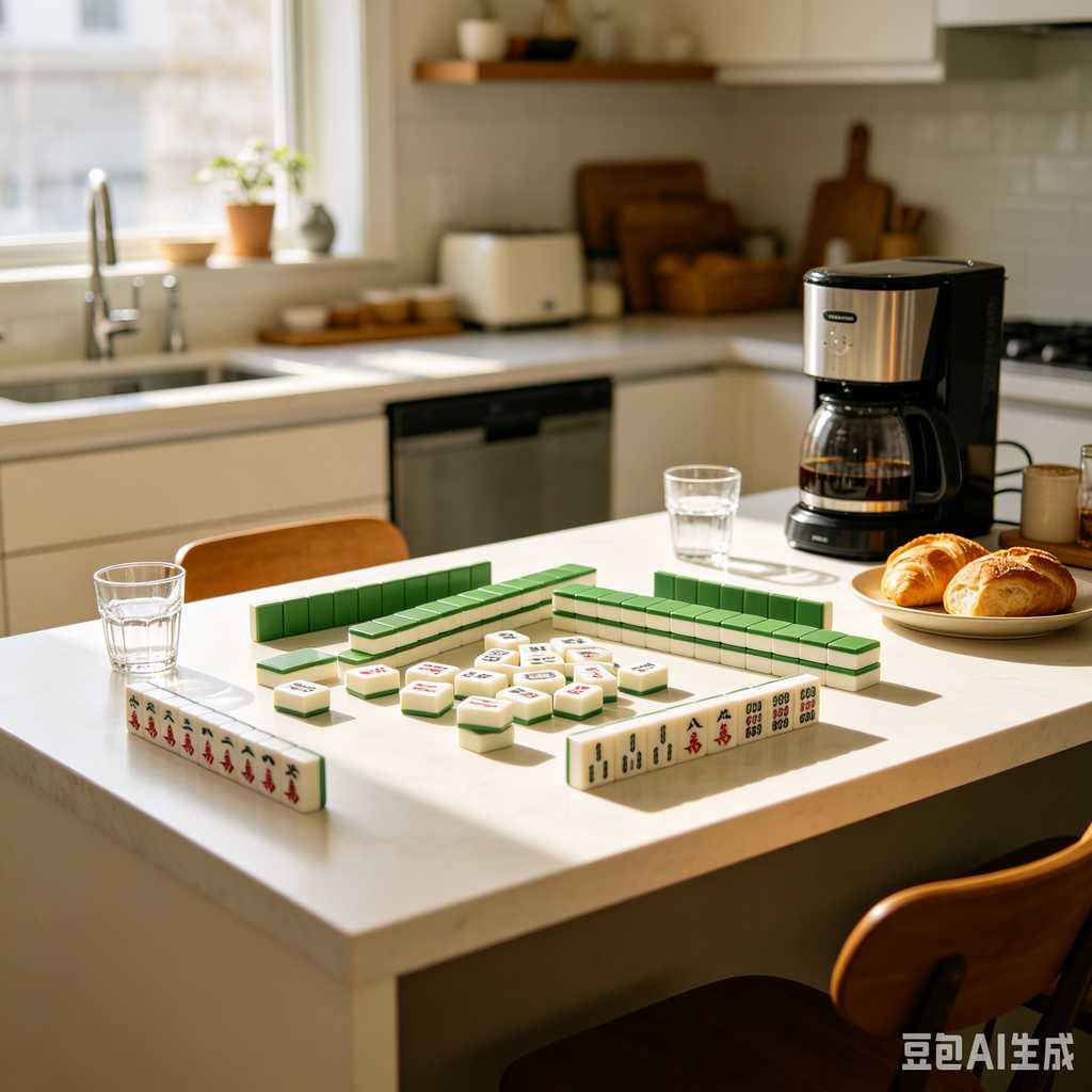 gradient green mahjong set